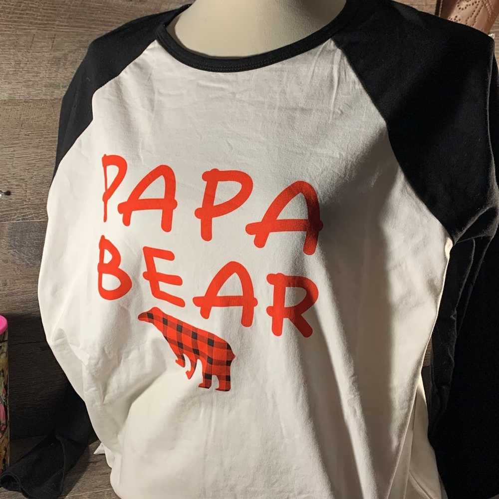 Papa bear t shirt - image 1