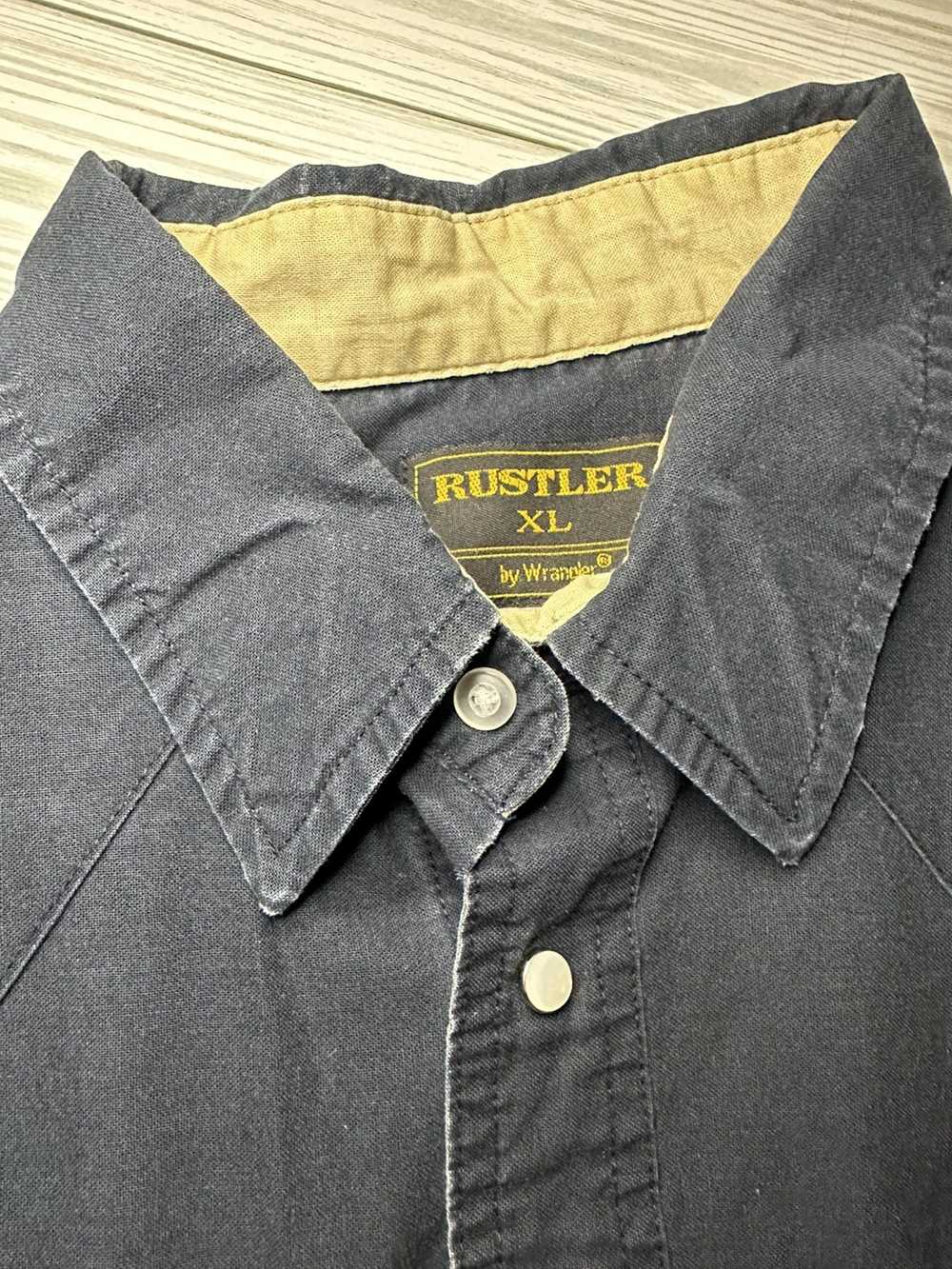 Rustler Vintage Rustler by Wrangler Pearl Snap Sh… - image 4