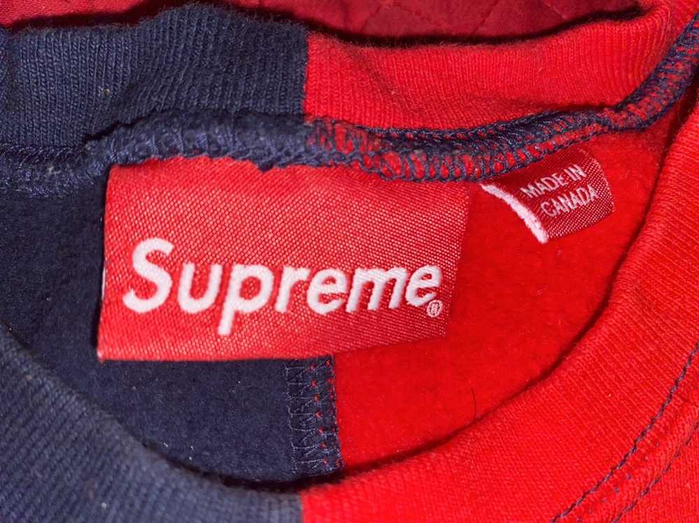 Supreme Supreme Split Crewneck Sweatshirt Navy FW… - image 3