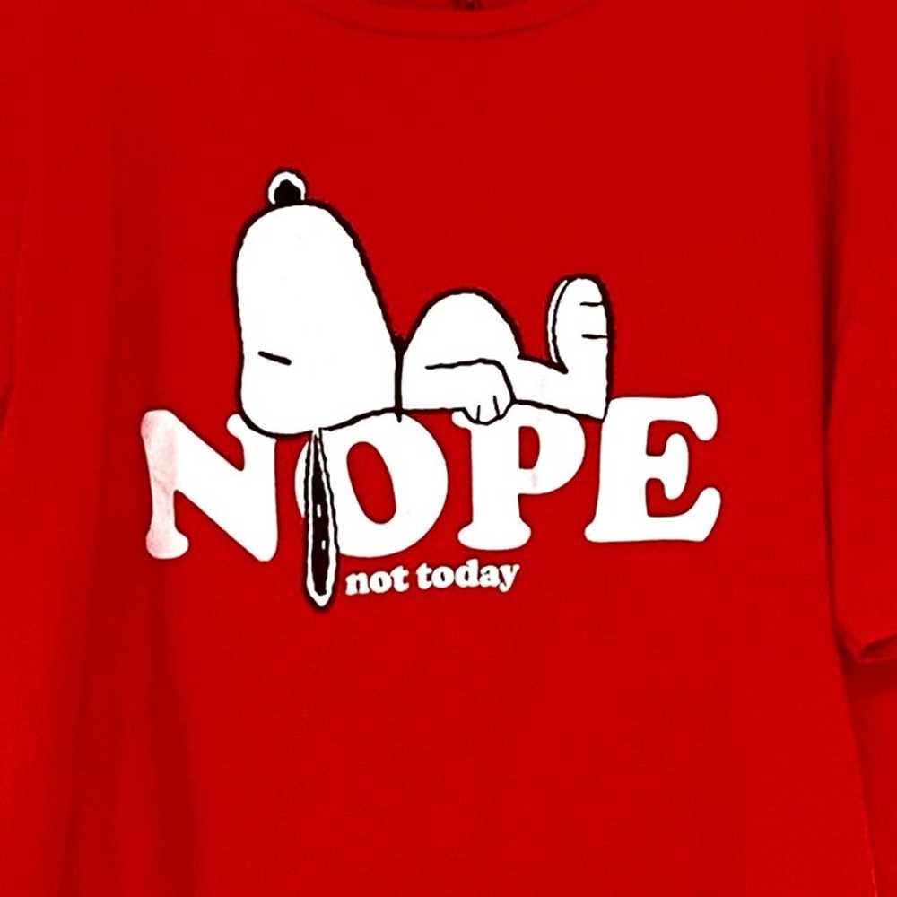 Peanuts Snoopy Nope T-Shirt 2XL Red - image 1