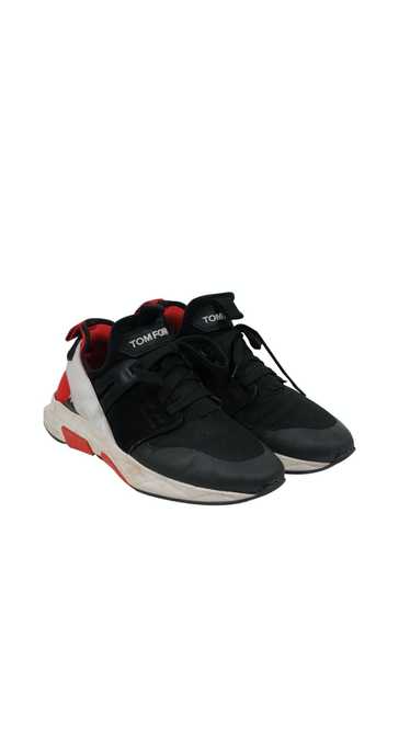 Tom Ford Jago Sneakers Black White Red Neoprene