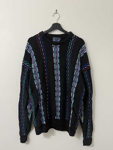Coloured Cable Knit Sweater × Vintage Vintage 3D C