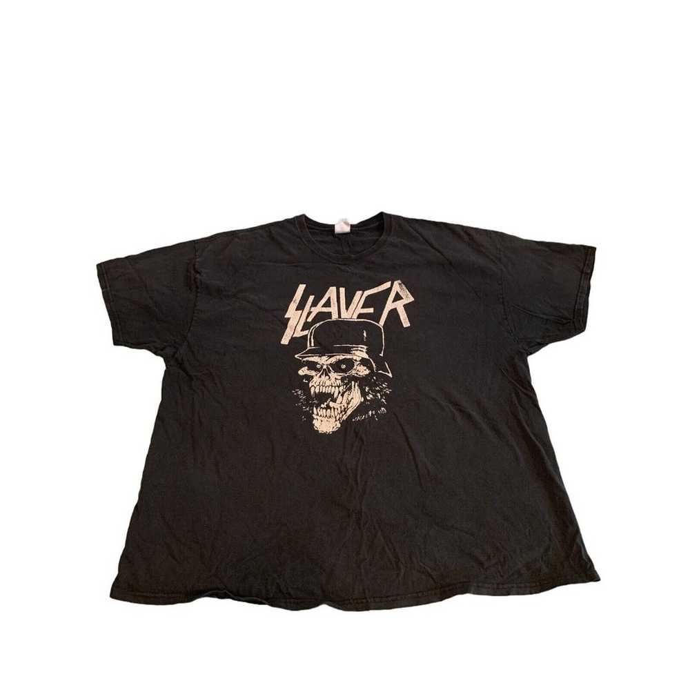 Vtg 2000s Slayer Skull Head Gildan Ultra Cotton T… - image 1