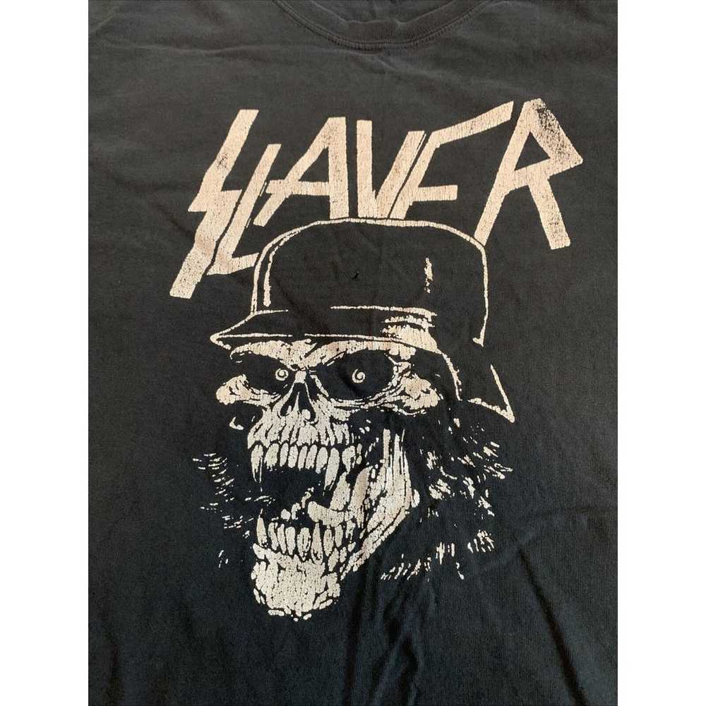 Vtg 2000s Slayer Skull Head Gildan Ultra Cotton T… - image 2