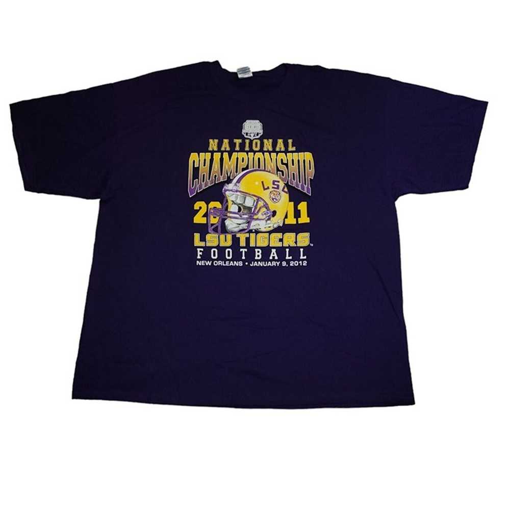 LSU Tigers Gildan T-Shirt Mens 3XL 2011 National … - image 2