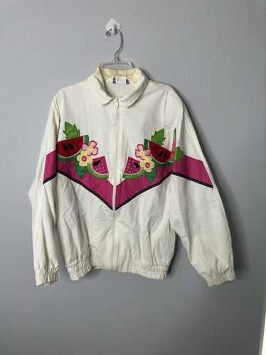 Made In Usa × Vintage Vintage watermelon zip up j… - image 1