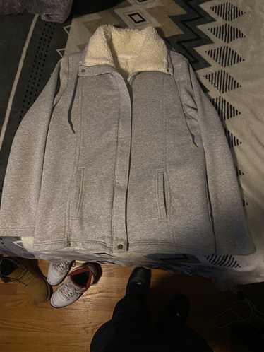 Japanese Brand × Streetwear Grey fur lined sweater - image 1