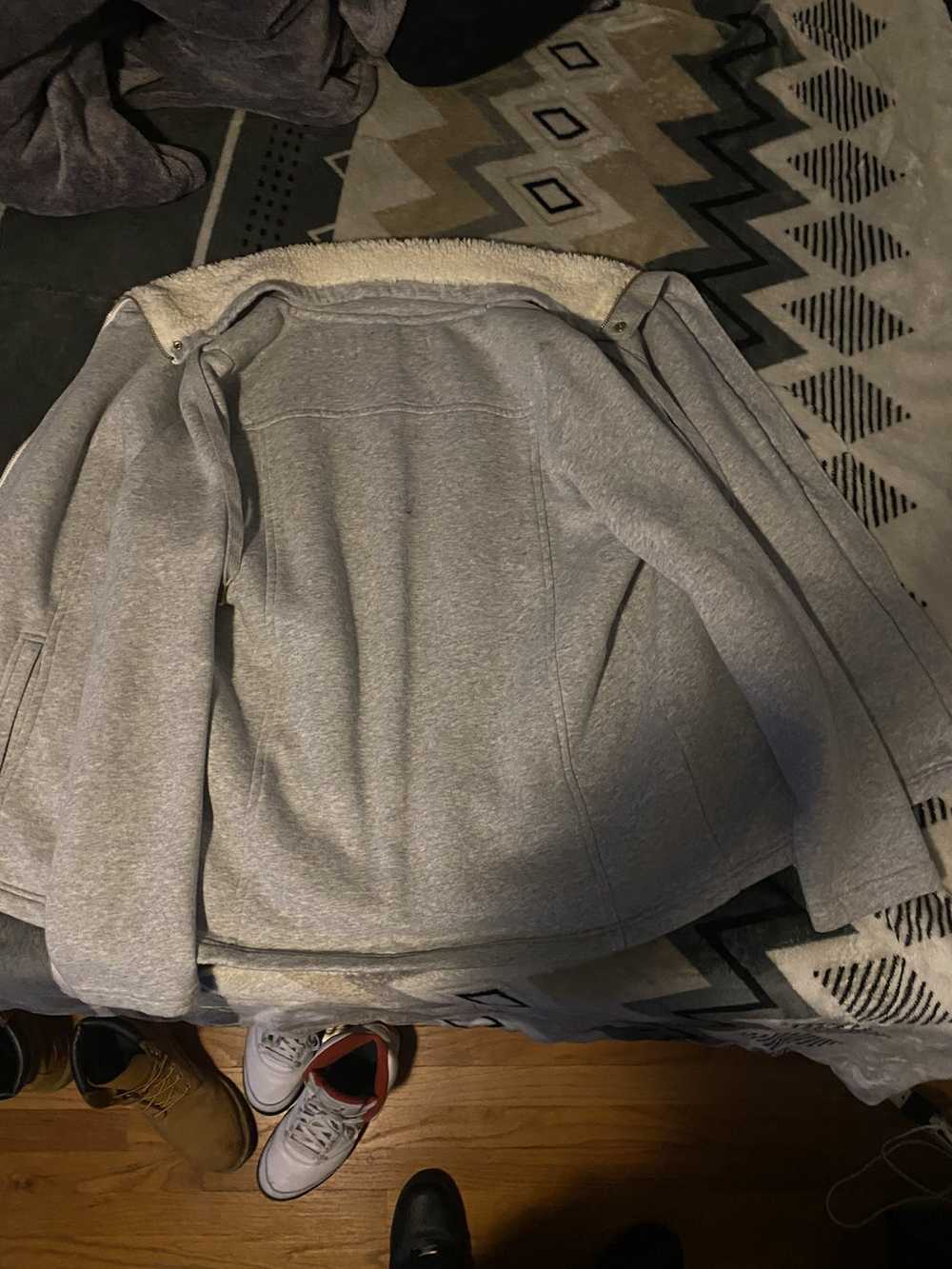 Japanese Brand × Streetwear Grey fur lined sweater - image 4