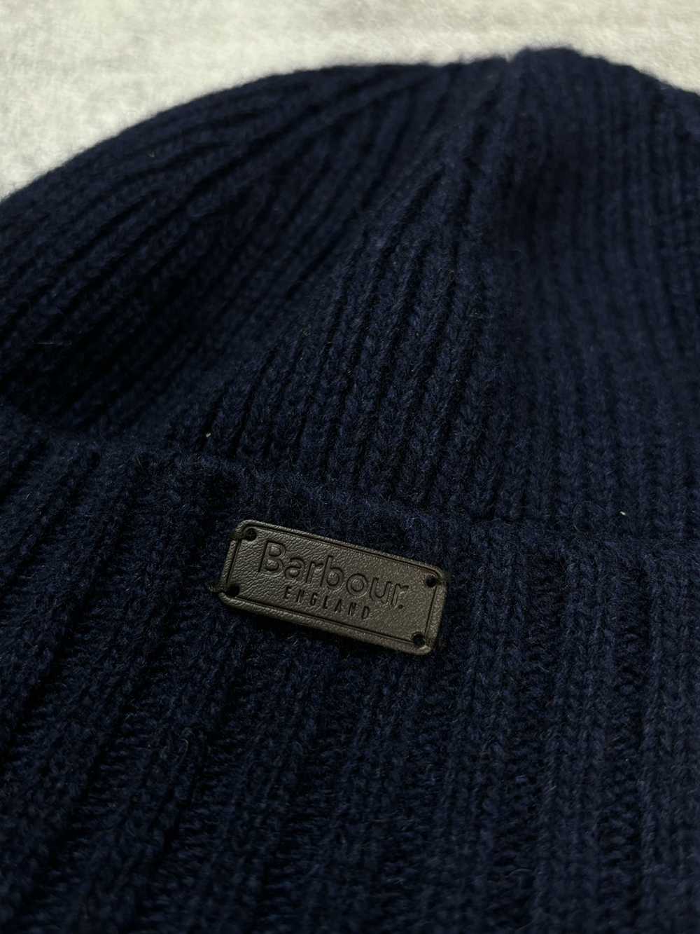 Barbour Barbour Dark Navy Wool Winter Beanie Hat - image 3