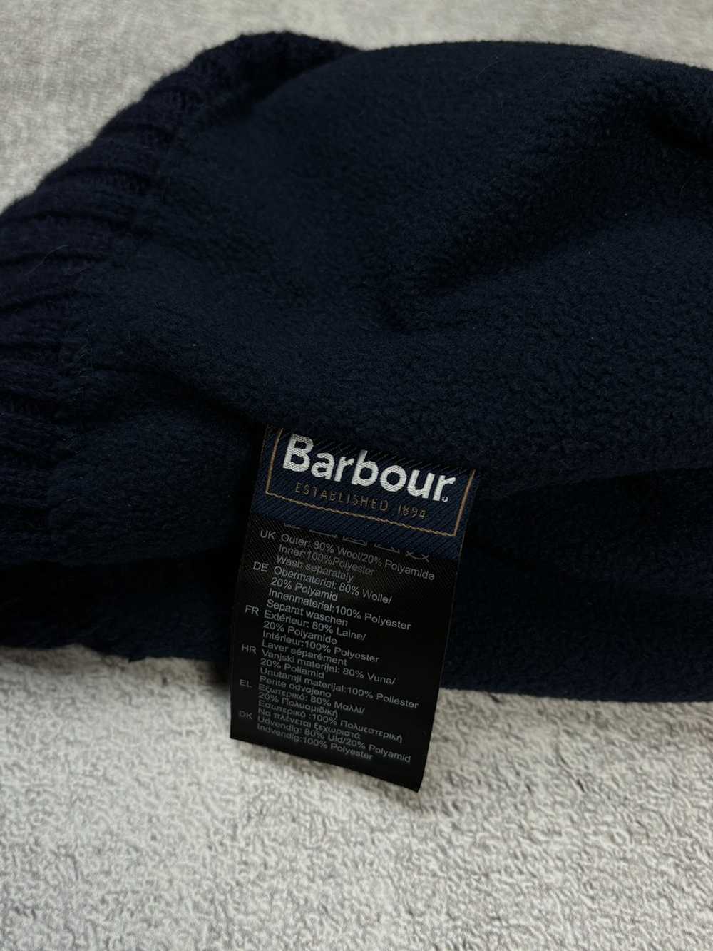 Barbour Barbour Dark Navy Wool Winter Beanie Hat - image 4