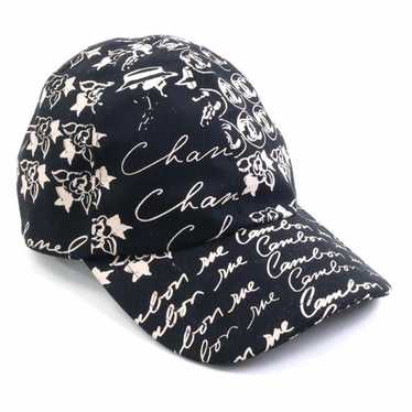Chanel CHANEL Cap Coco Mark Camellia Cotton Black… - image 1