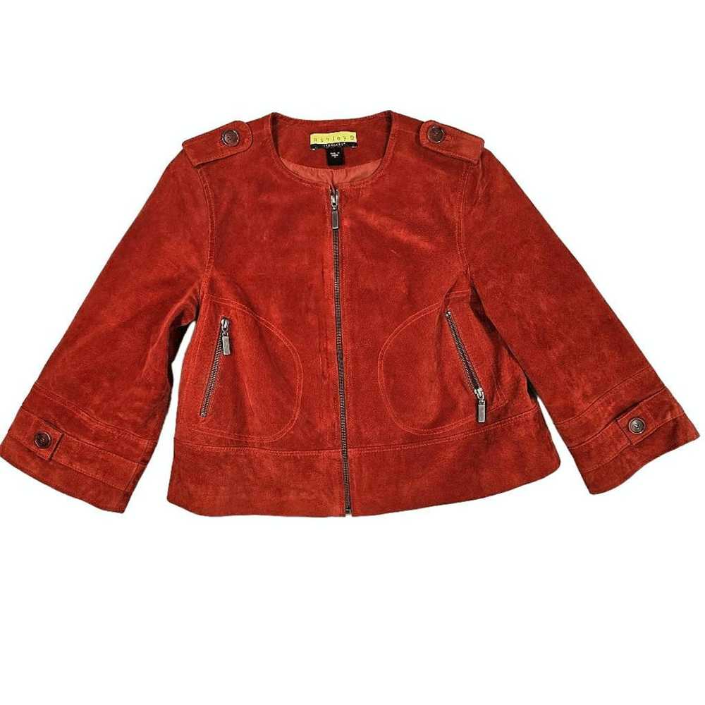 Designer Ashley B Bernardo Suede Leather Jacket S… - image 1