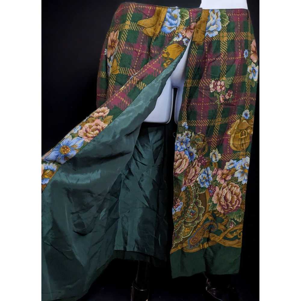 Other Vintage JG Hook Floral Plaid Skirt - image 2