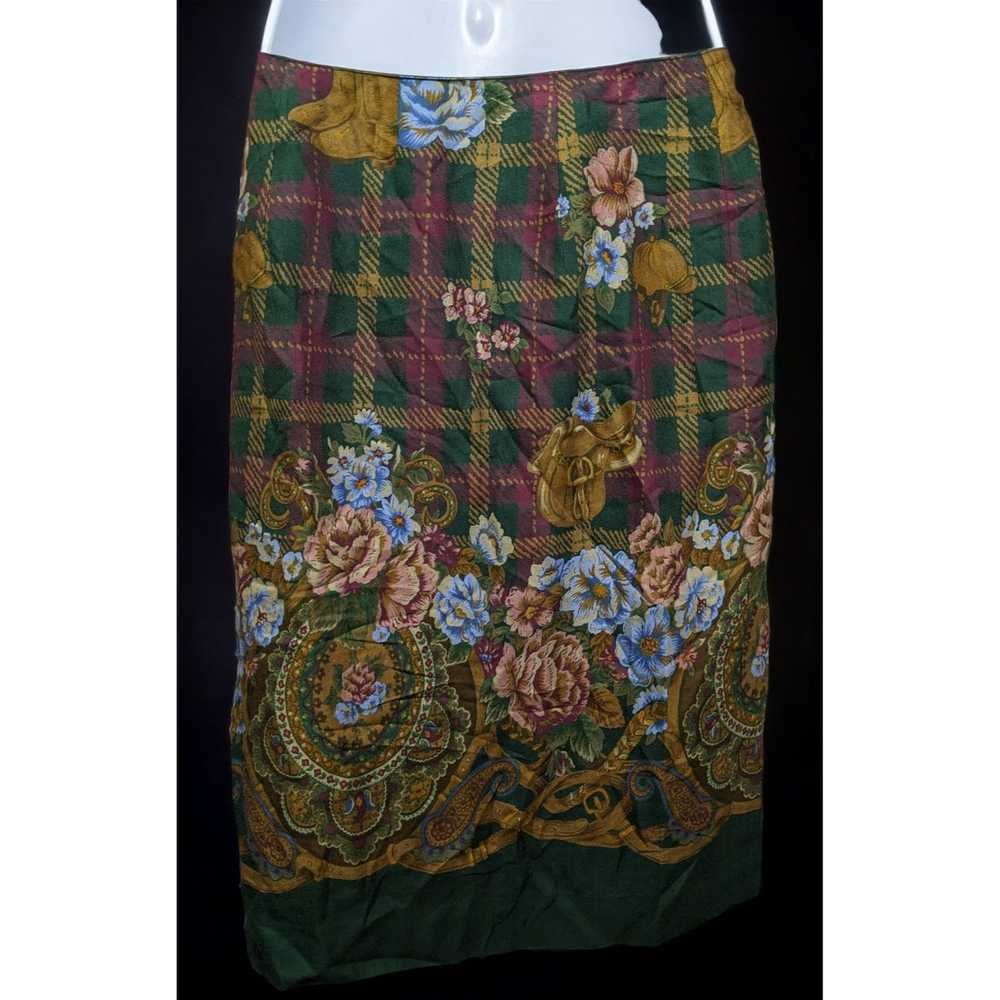 Other Vintage JG Hook Floral Plaid Skirt - image 3
