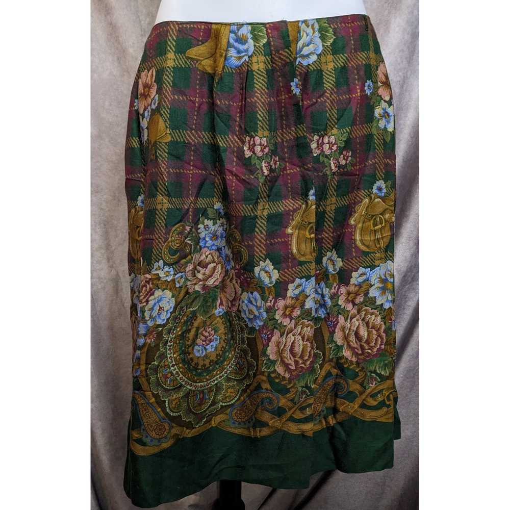 Other Vintage JG Hook Floral Plaid Skirt - image 5