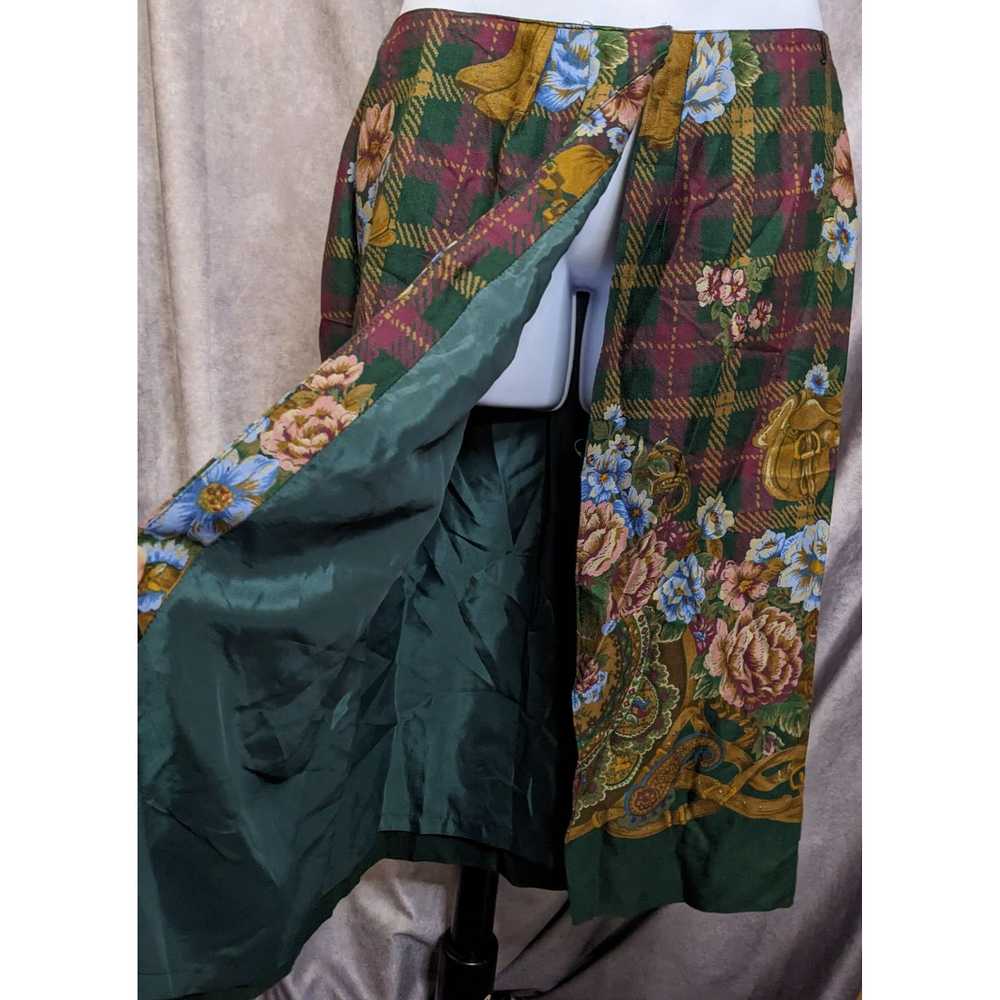 Other Vintage JG Hook Floral Plaid Skirt - image 6