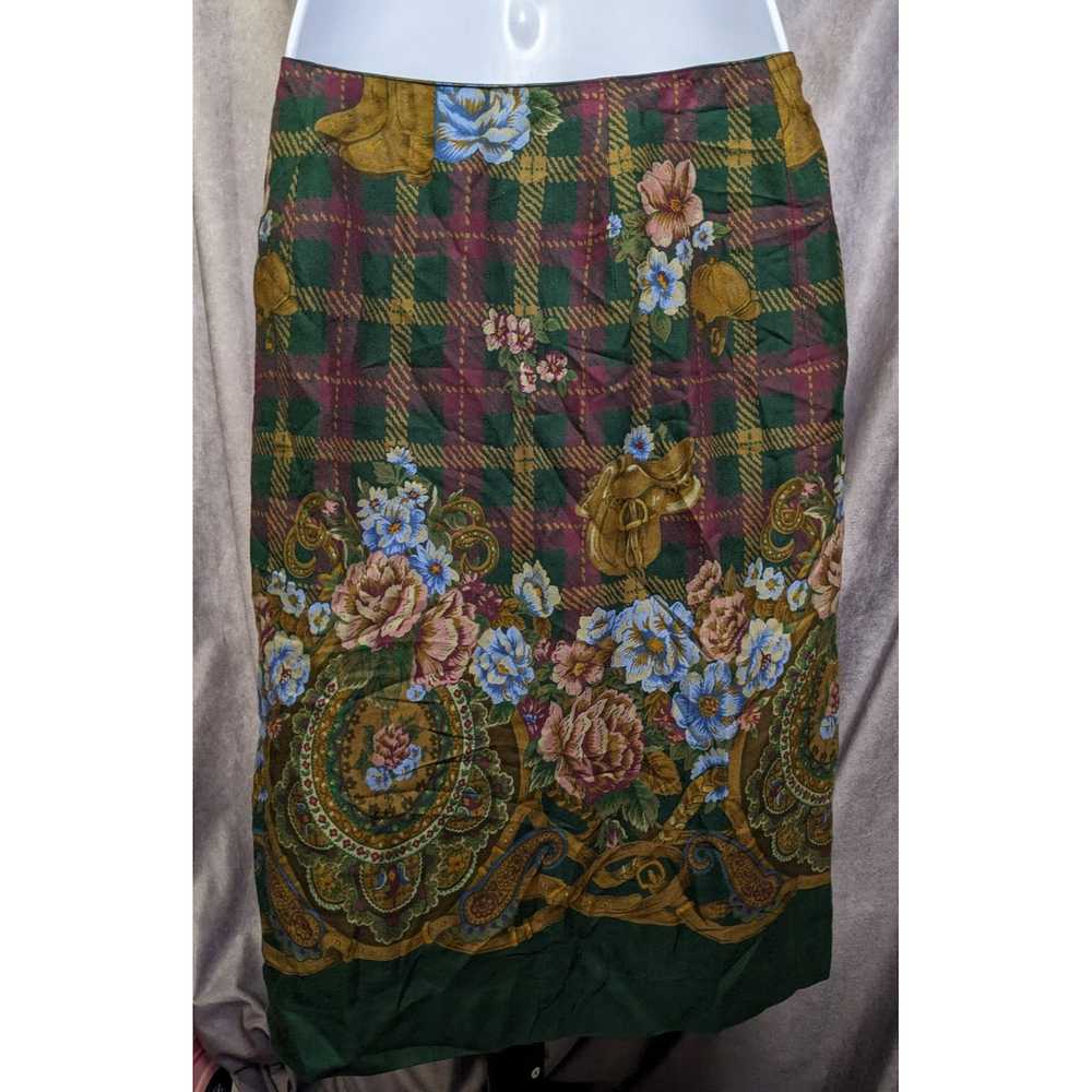 Other Vintage JG Hook Floral Plaid Skirt - image 7