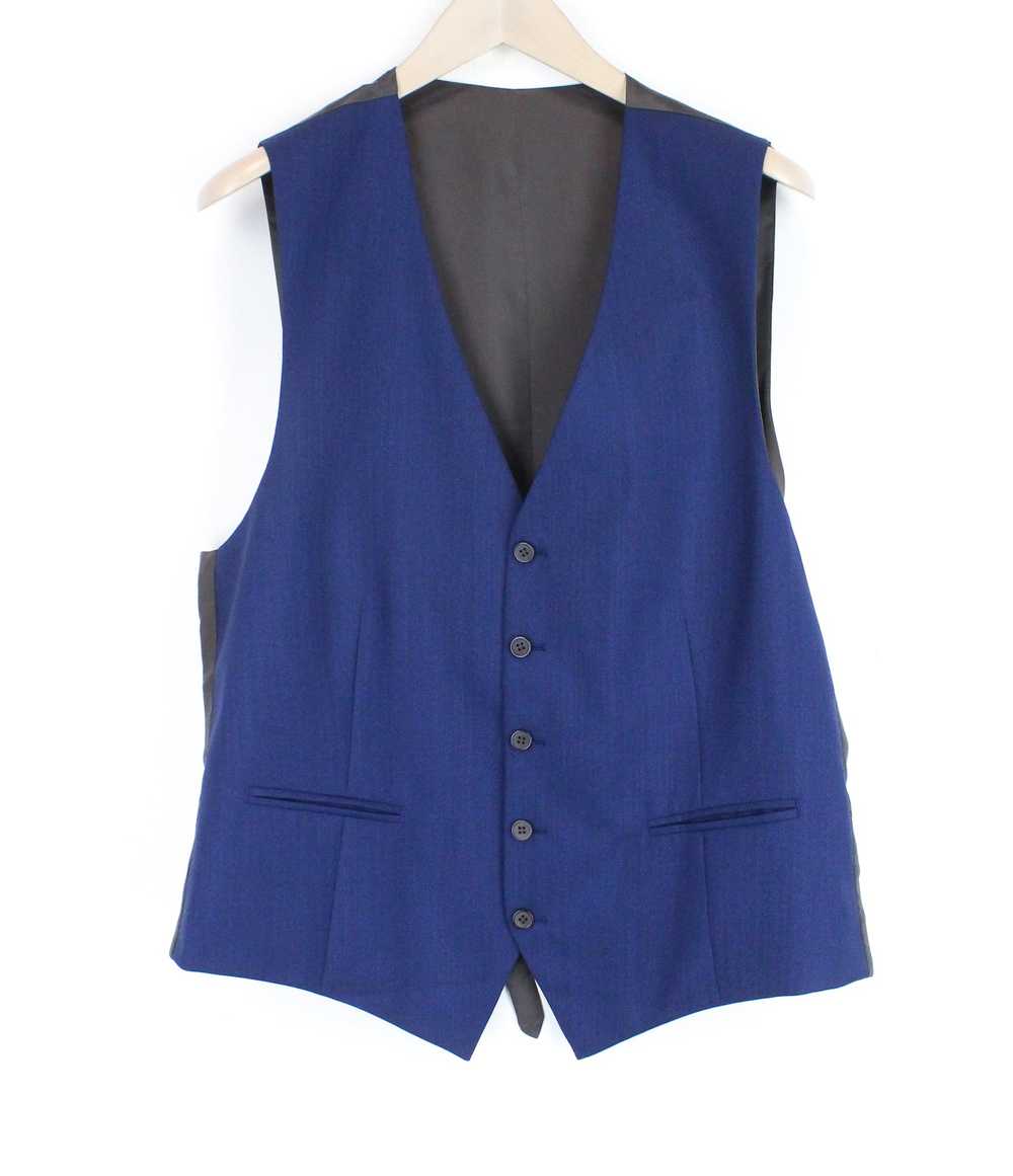 Suitsupply LAZIO UK46L Blue Waistcoat Slim Melang… - image 7