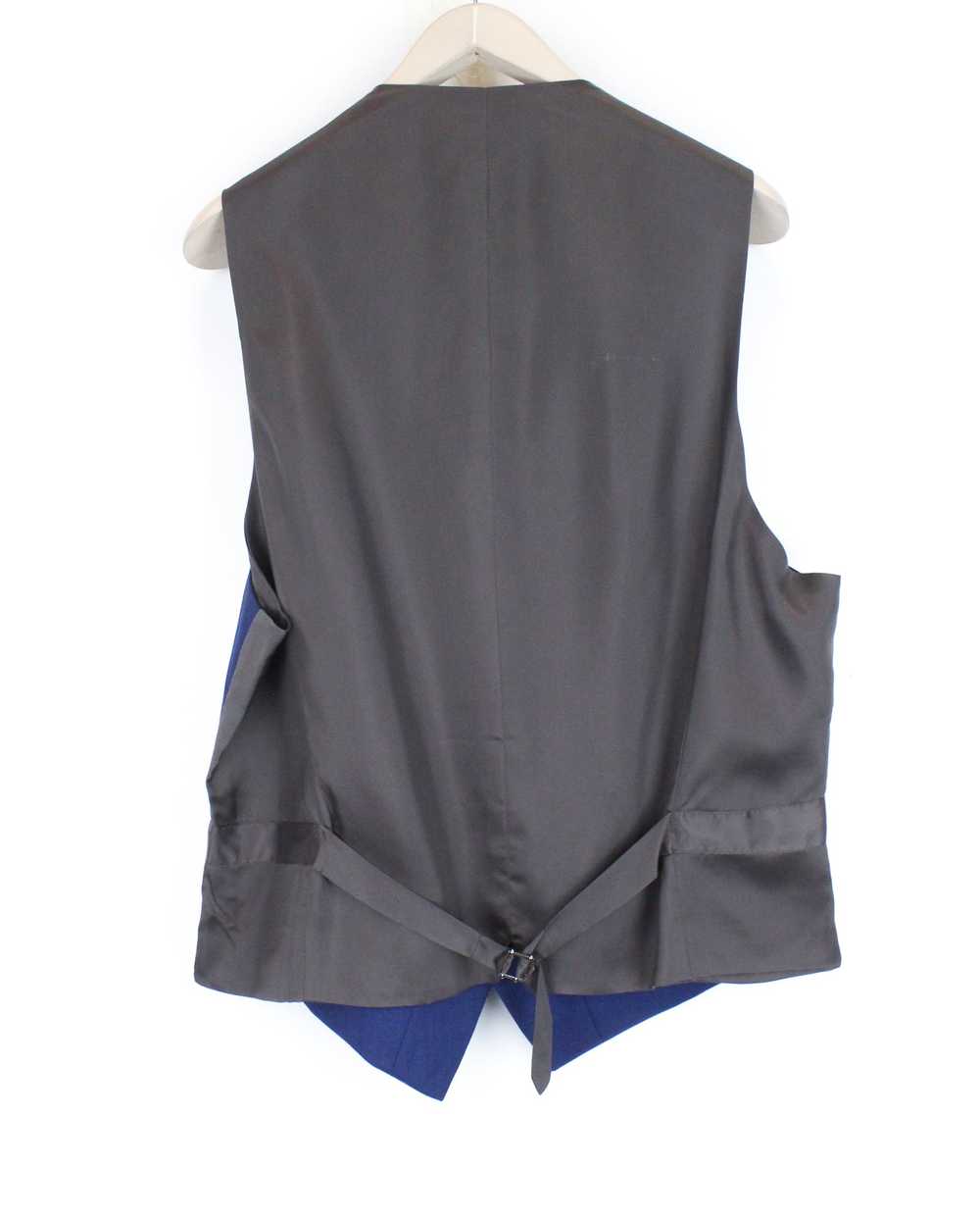 Suitsupply LAZIO UK46L Blue Waistcoat Slim Melang… - image 8