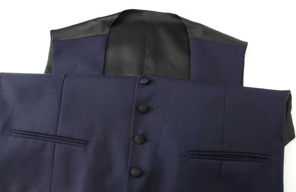 Suitsupply LAZIO UK42R Tux Slim 3-Piece Blue Wool… - image 10