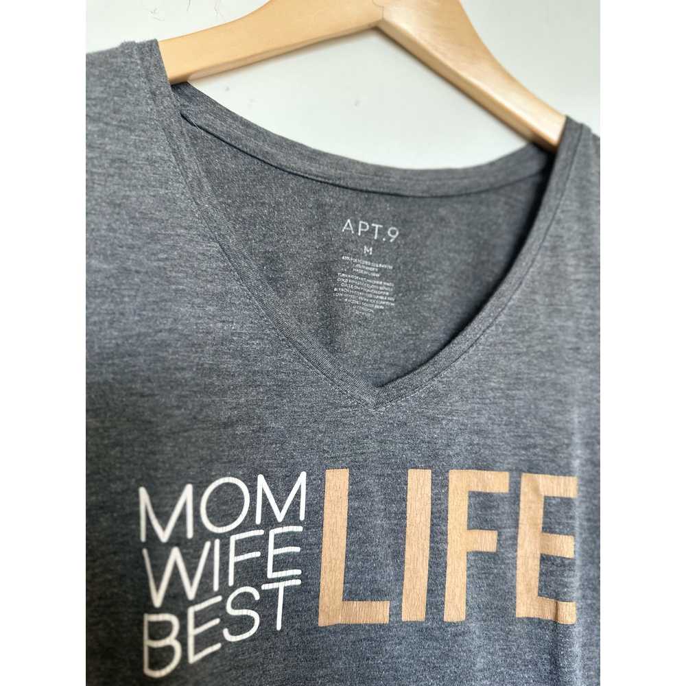 Apt. 9 MOM WIFE BEST LIFE APT. 9 gray tee - image 5