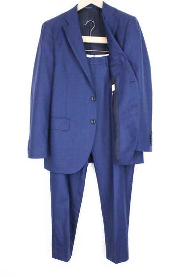Suitsupply LAZIO UK42R Wool S120s Blue Slim Melang