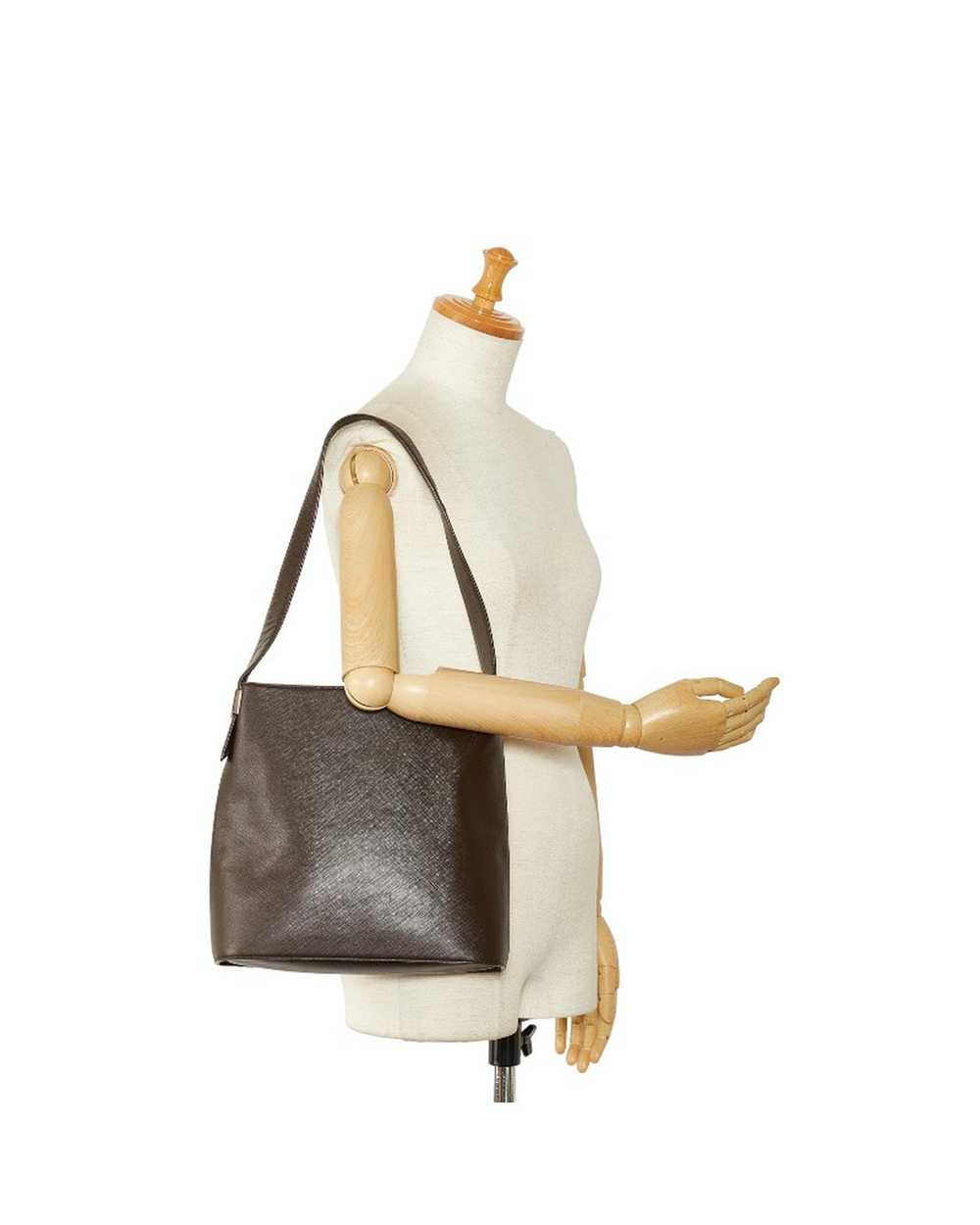Burberry Brown Leather Shoulder Bag in AB Conditi… - image 8