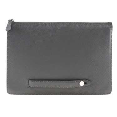 Fendi FENDI Clutch Bag Selleria Calf Gray A4 Zipp… - image 1