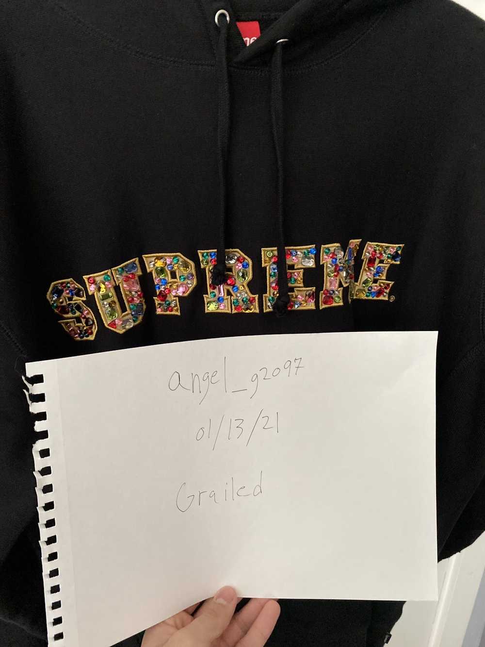 Supreme SUPREME JEWELED HOODIE black - image 4