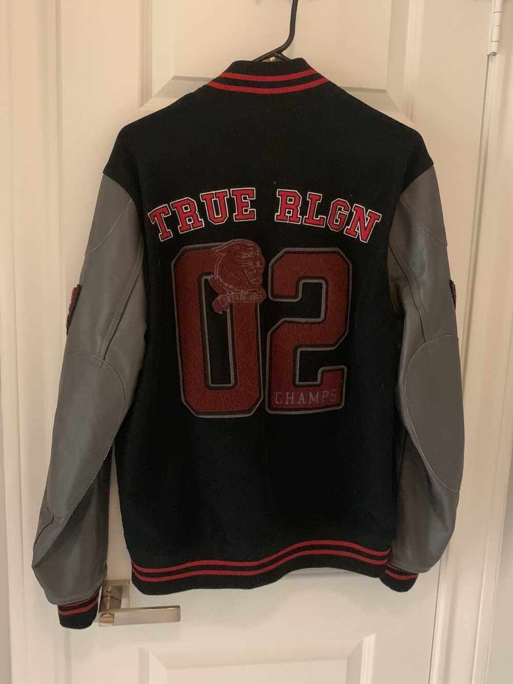 True Religion Vintage Red True Religion Varsity J… - image 2