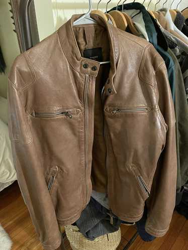 Mango Mango - Brown Leather Jacket - Size L