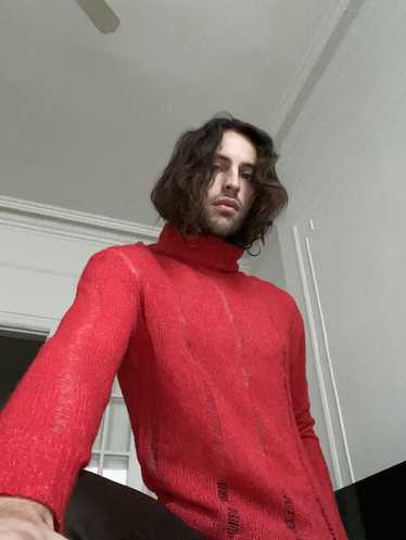 Our Legacy Our Legacy Red Knit Turtle Neck Sweater