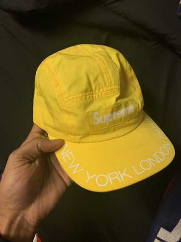 Supreme Visor print camp cap - gold