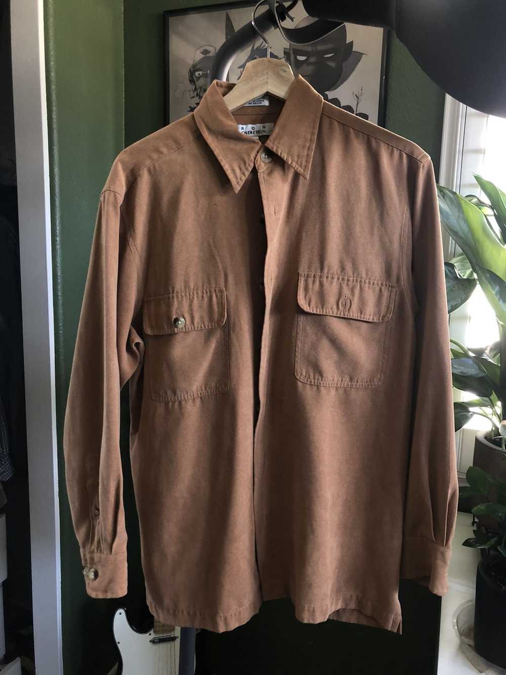 Vintage Vintage Brown Button Up - image 1