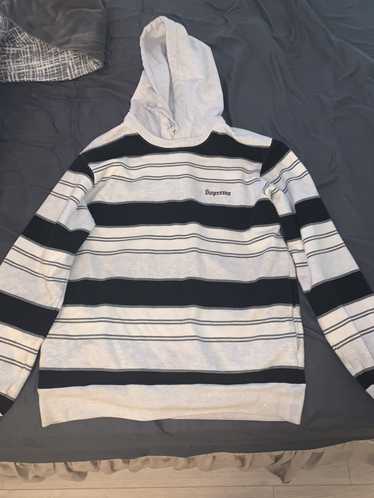 Supreme Striped supreme hoodie - image 1