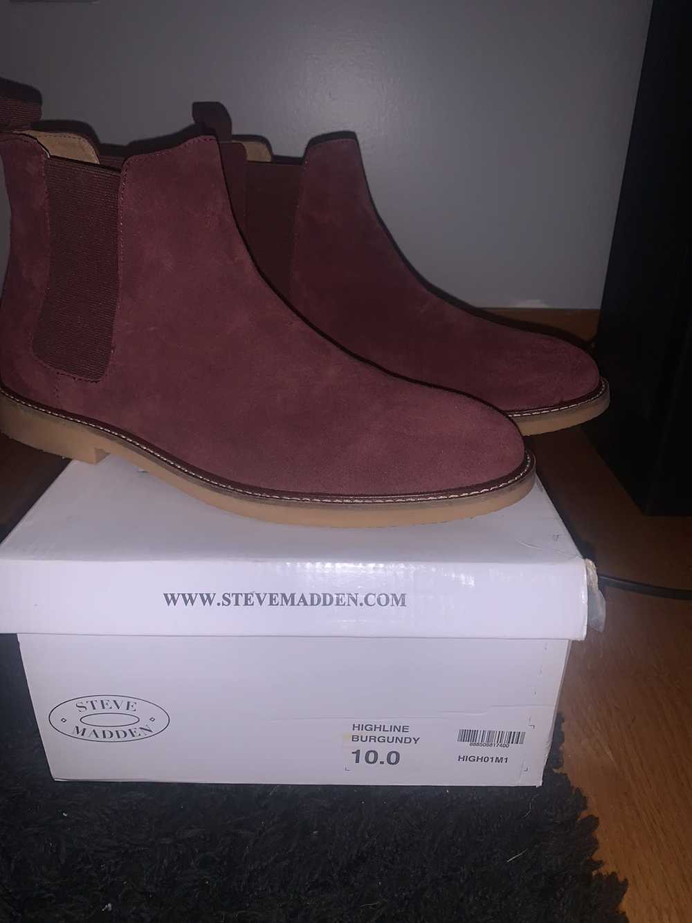 Steve Madden Burgundy Chelsea Boots - image 1