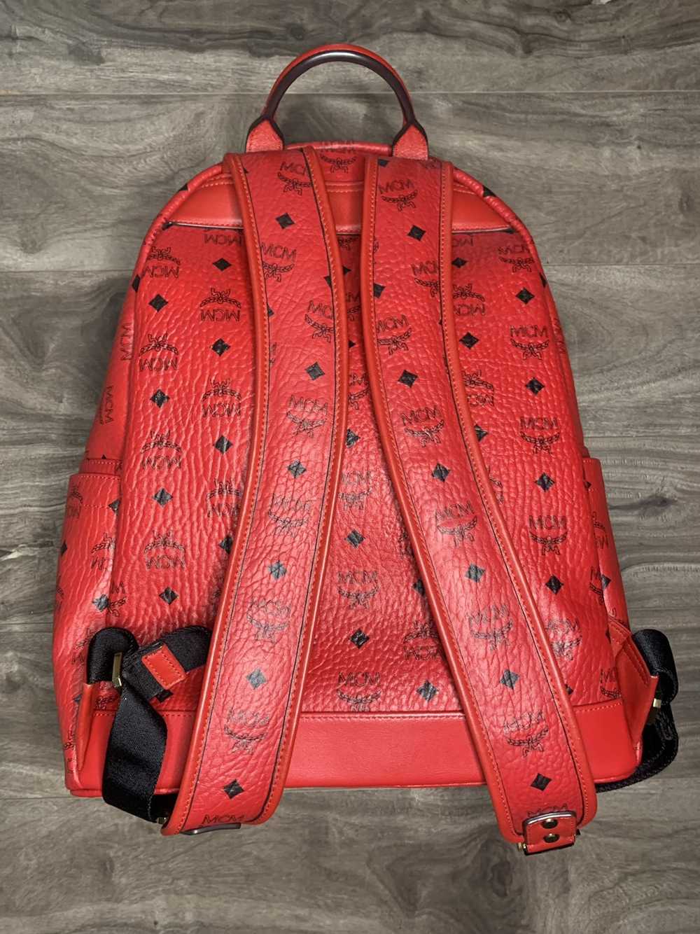 MCM MCM Studded Backpack Ruby Red - image 2