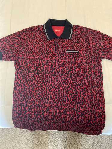 Supreme Supreme leopard polo t shirt