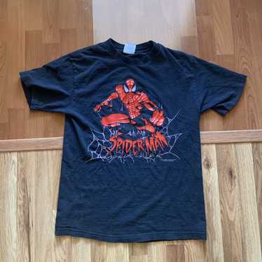 Vtg Spider-Man Marvel Comic Characters Negative Space T-Shirt 2002