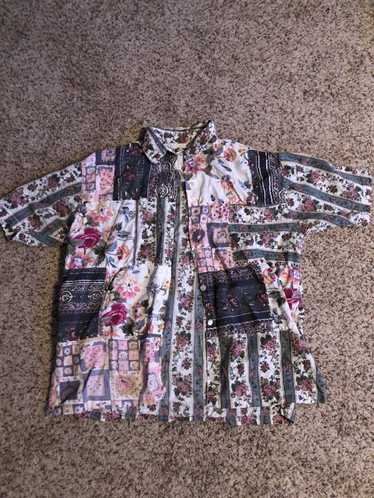 Vintage Vintage Floral Patchwork Hawaiian Shirt