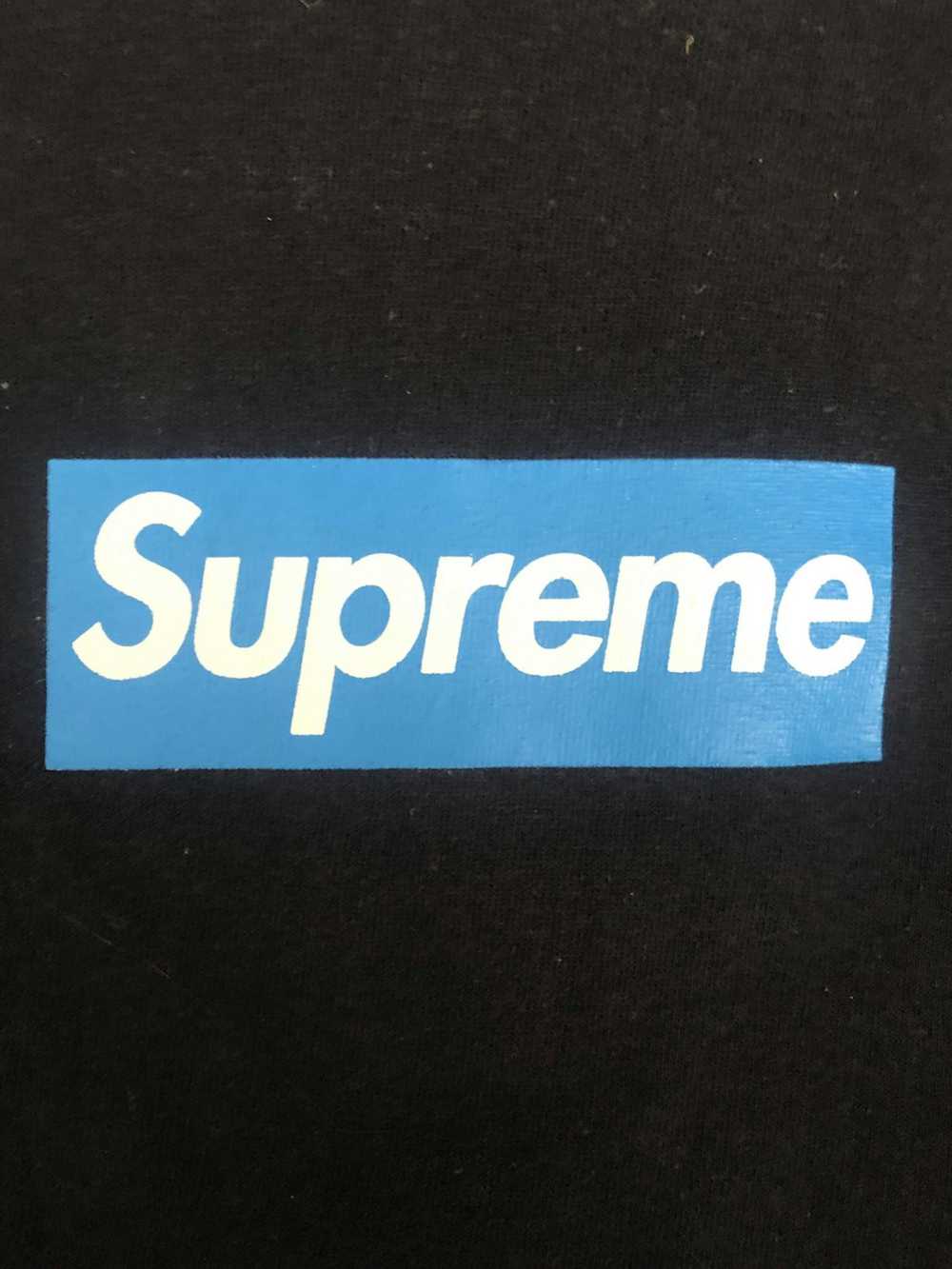 Supreme Supreme Light Blue On Navy Box Logo Tee - image 2