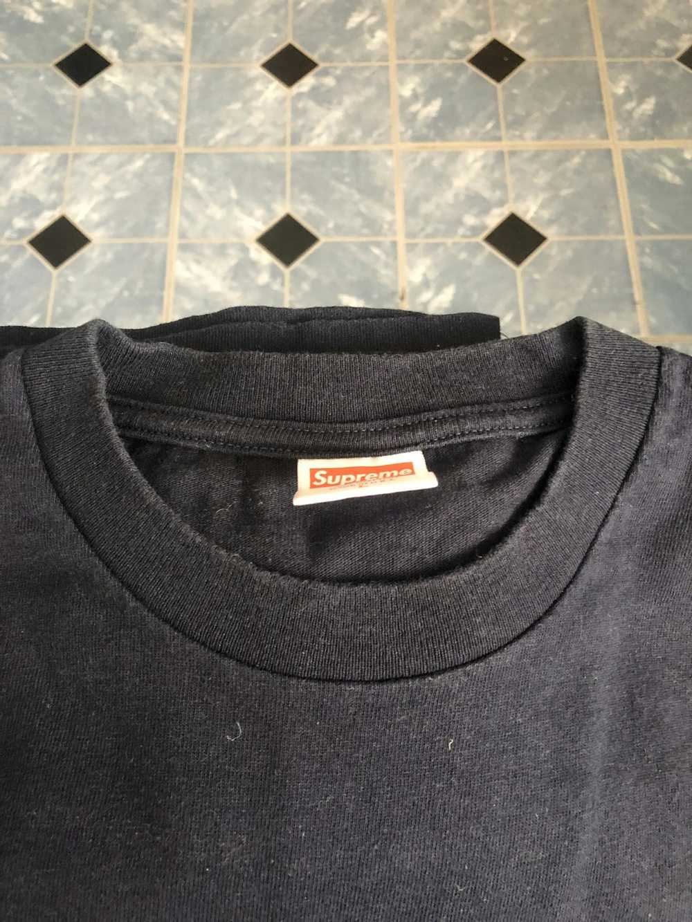 Supreme Supreme Light Blue On Navy Box Logo Tee - image 5