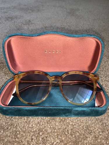 Gucci Havana round sunglasses