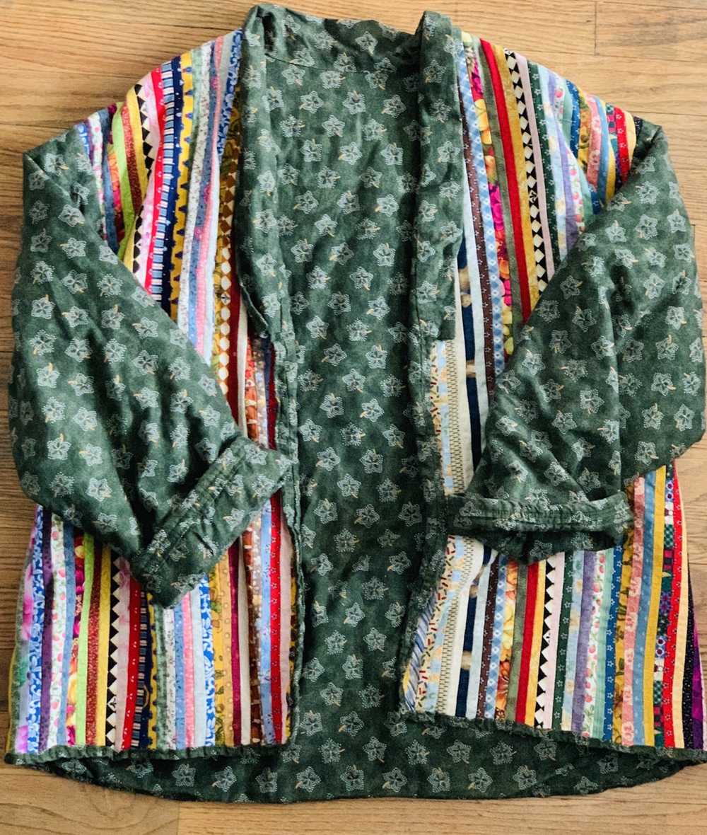 Vintage Hand made vintage quilt jacket - image 1