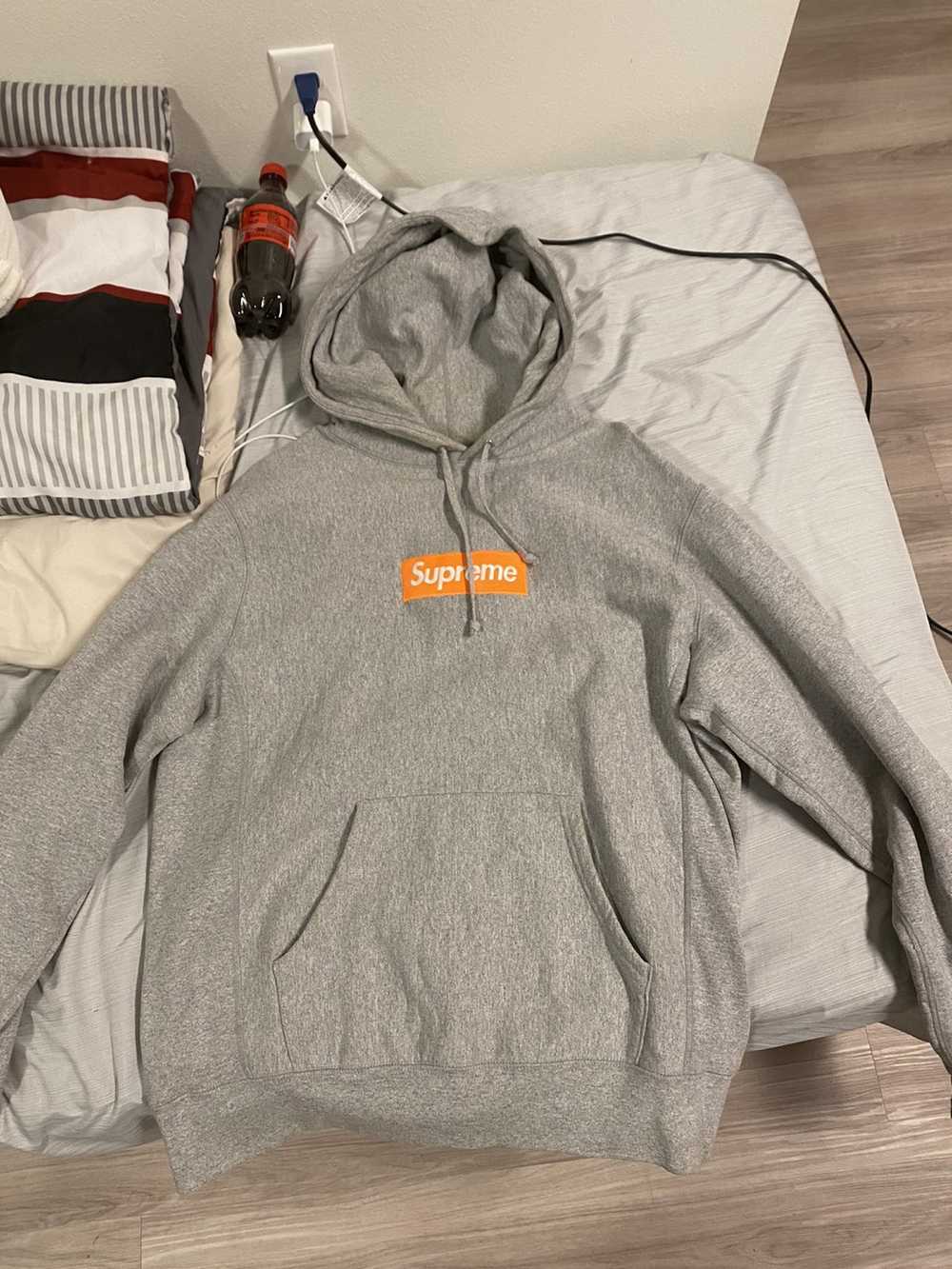 Supreme Supreme Box Logo FW17 Grey/Orange Size La… - image 1