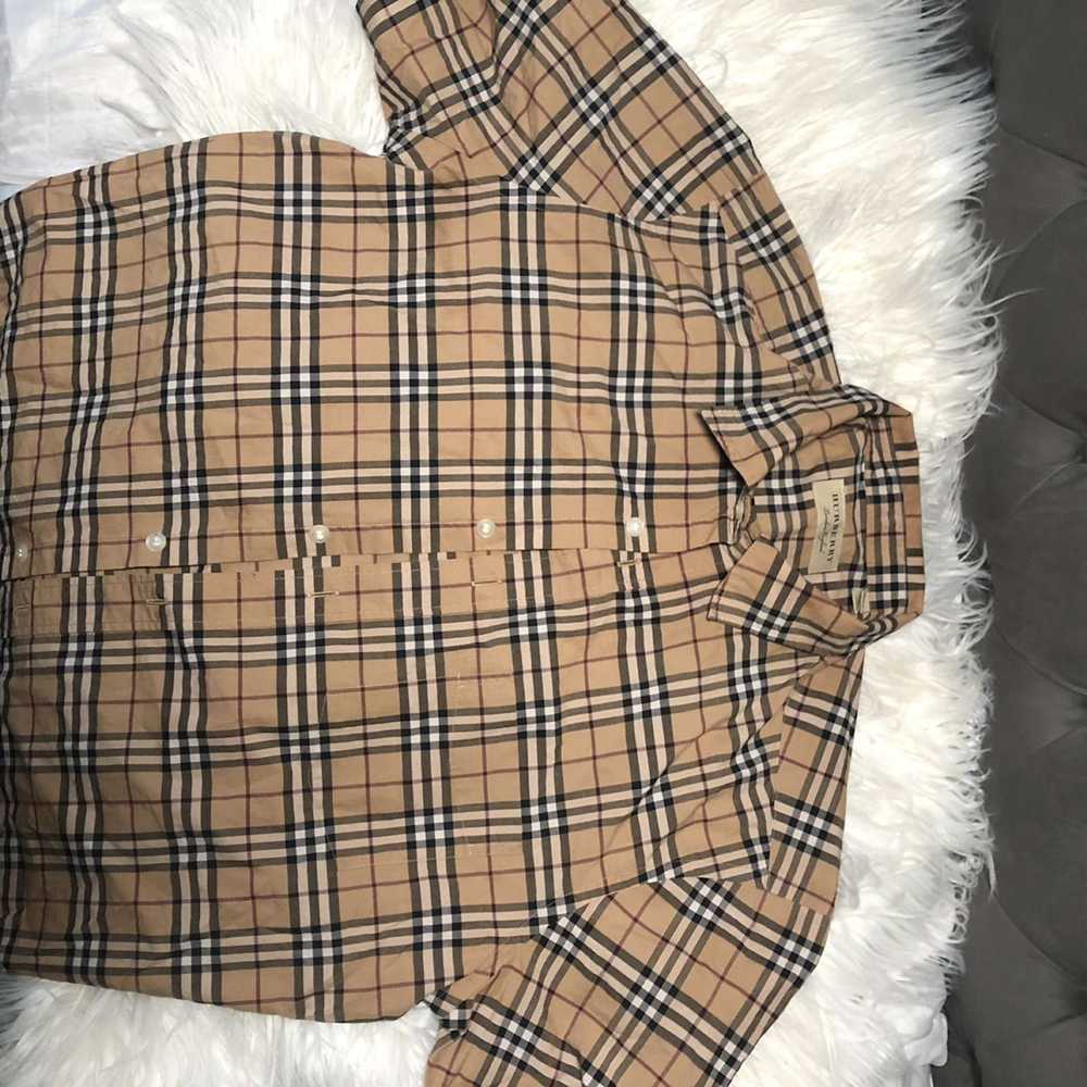 Burberry Short-sleeve check cotton poplin shirt - image 4