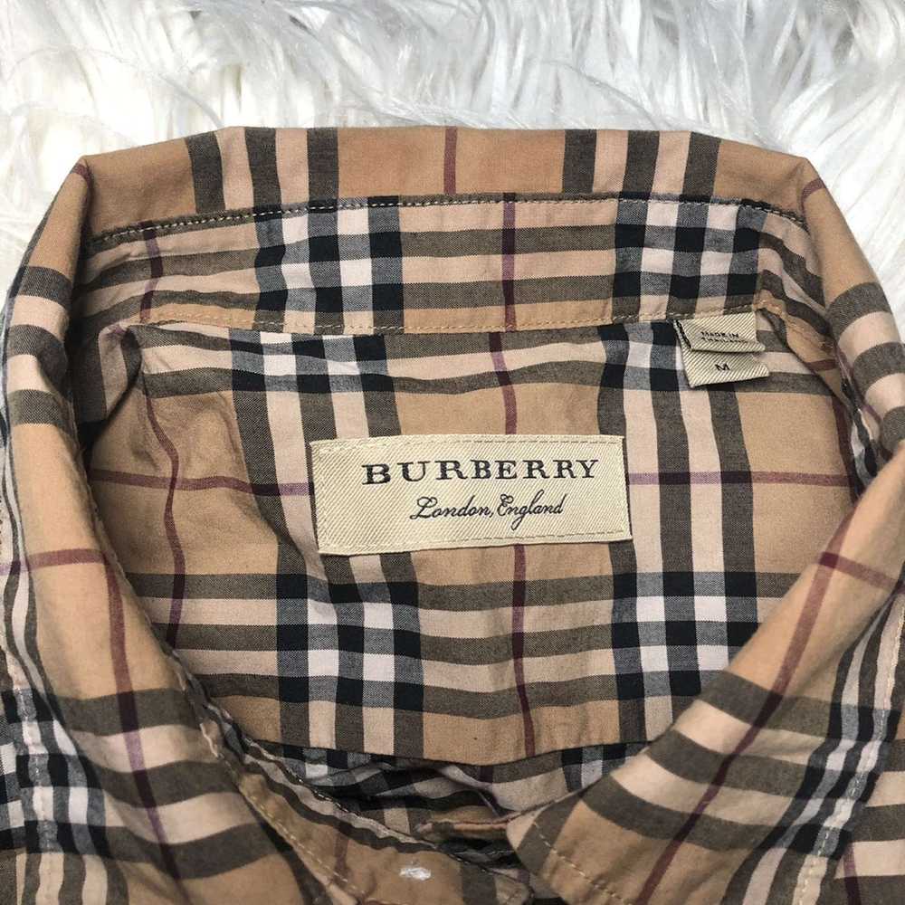 Burberry Short-sleeve check cotton poplin shirt - image 5