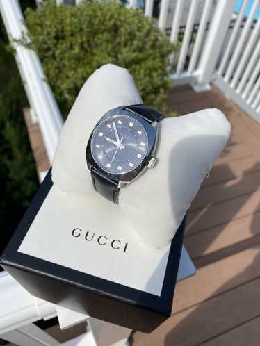 Gucci Gucci Black Dial Swiss Leather Men’s Watch