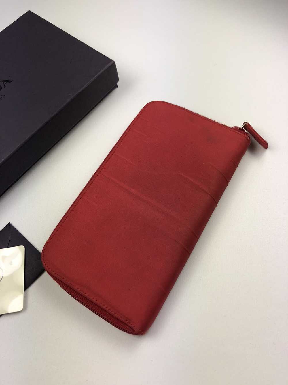 Prada Prada tessuto red nylon zippy wallet - image 3