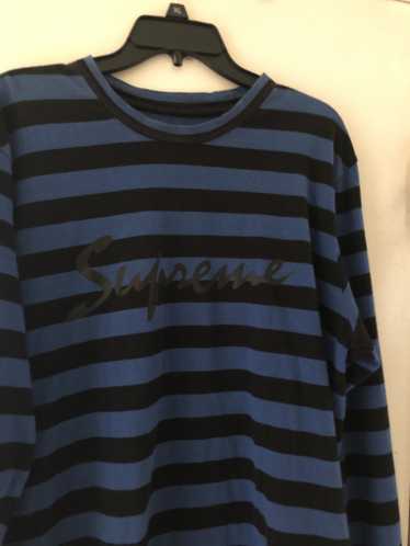Supreme Box Logo Long Sleeve Shirt L/S Navy Blue Size Small 